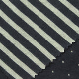 Jacquard Polyester Cotton Knit Fabric, 215 gsm, 170 cm — Navy — photo 2