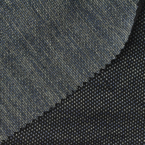 Black Geometric Interlock Knit, Poly-Viscose
