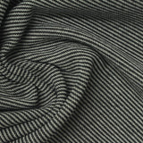 Black Diagonal-Stripe Interlock Knit, Polyester — photo 2