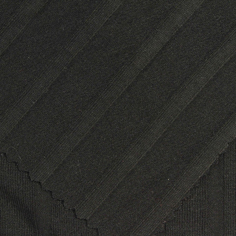 Polyester Viscose Stretch Rib Knit Fabric, 192 gsm, 150 cm — Green