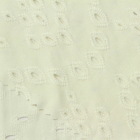 Off-White Geometric Jacquard, Polyester, 200 gsm