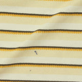 Cream Horizontal-Stripe Piqué Knit, Cotton — photo 2
