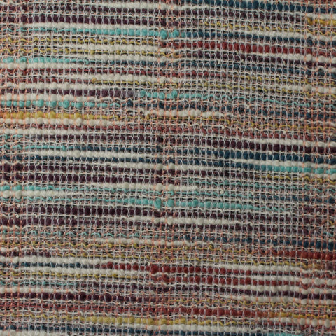 White Horizontal-Stripe Jacquard, Poly-Cotton, 179 gsm