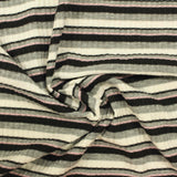 Black Horizontal-Stripe Rib Knit, Poly-Viscose — photo 2