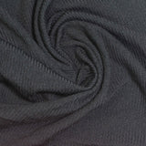 Brushed Polyester Stretch Rib Knit Fabric, 200 gsm, 165 cm — Grey — photo 2