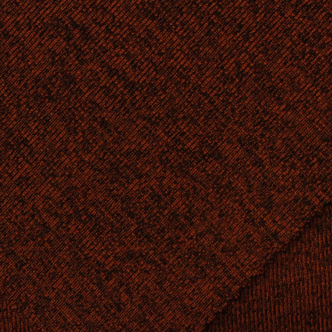 Brown Marl Rib Knit, Polyester, 334 gsm