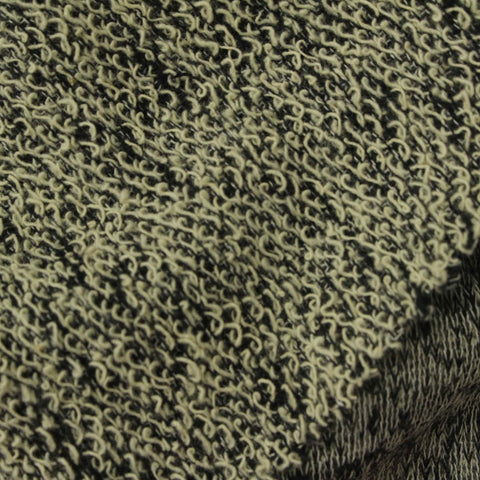 Black Marl French Terry, Cotton-Poly, 192 gsm