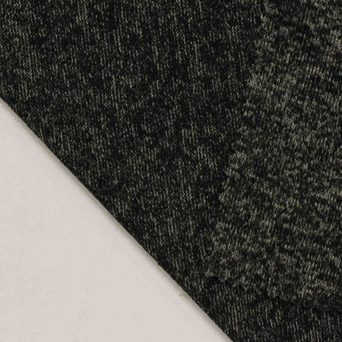 Black Marl Chunky Knit, Poly-Viscose, 200 gsm, 160 cm