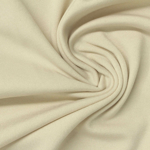 Brushed Polyester Stretch Milk Silk Knit Fabric, 160 gsm, 160 cm — Beige, ref EF-248777