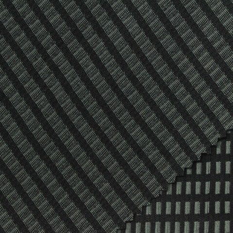 Plaid 100% Polyester Jersey Knit Fabric, 208 gsm, 160 cm — Black
