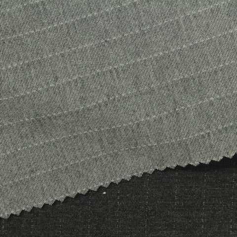 Light Grey Vertical-Stripe Ponte Knit, Viscose-Poly