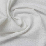 White Dot Birdseye Knit, Poly-Cotton — photo 2