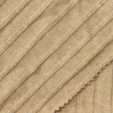 Yarn-Dyed Brushed Polyester Viscose Stretch Rib Knit Fabric, 240 gsm, 160 cm — Beige — photo 2