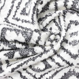 Black Geometric-Diamond Chunky Knit, Cotton-Poly — photo 2