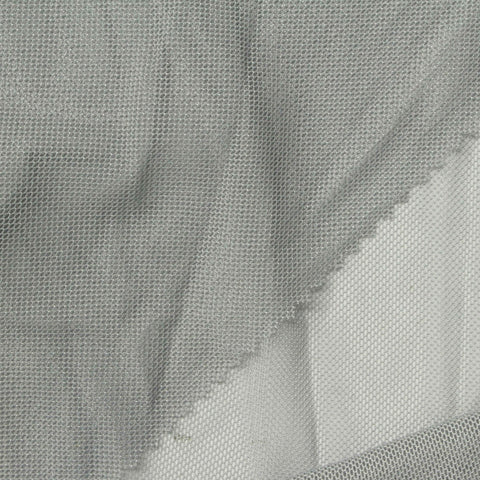 Polyester Stretch Mesh Fabric, 70 gsm, 154 cm — Grey