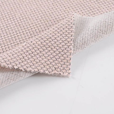 Light Beige Geometric Interlock Knit, Polyester