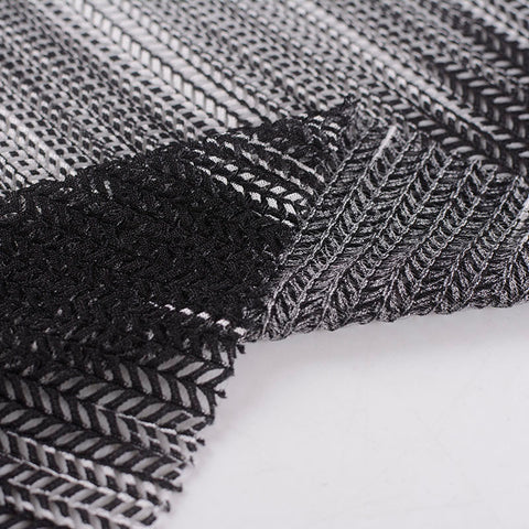 Black Chevron Mesh, Nylon-Spandex