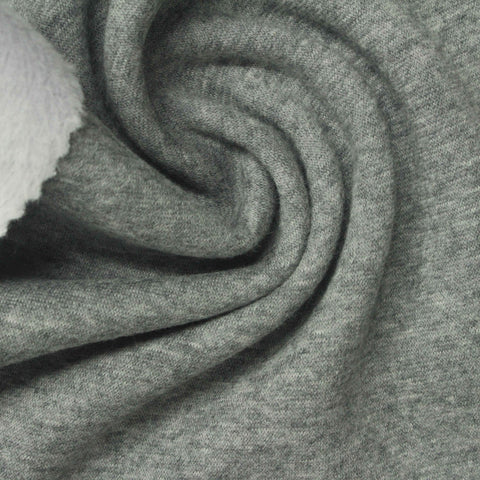 Heather Grey Marl Velvet, Poly-Cotton, 290 gsm