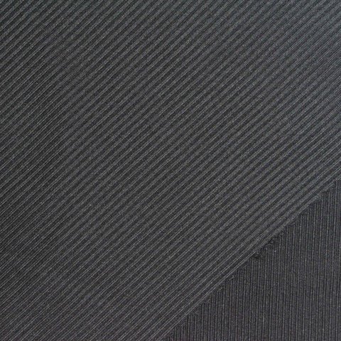 Black Ribbed Rib Knit, Polyester