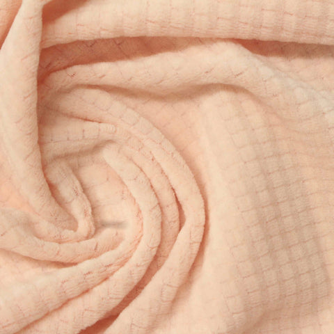 Peach Tone-on-Tone Square Warp Knit, Polyester