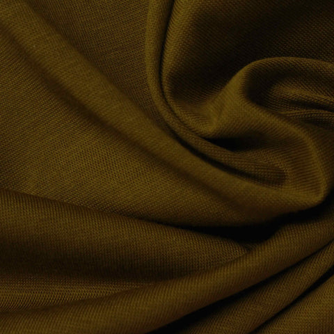 Cotton Polyester Jersey Knit Fabric, 155 gsm, 178 cm — Khaki