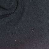 Brushed Polyester Stretch Warp Knit Fabric, 260 gsm, 160 cm — Black — photo 2