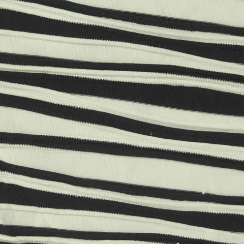 Black Horizontal-Stripe Jersey Knit, Polyester, 235 gsm, ref EF-275628