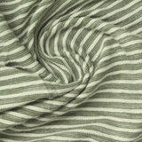 Cream Stripes Jersey Knit, Cotton-Poly — photo 2