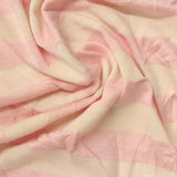 Pink Horizontal-Stripe Jersey Knit, Poly-Viscose — photo 2