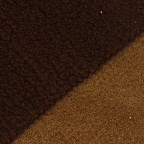 Polyester Stretch Faux Suede Fabric, 355 gsm, 150 cm — Brown