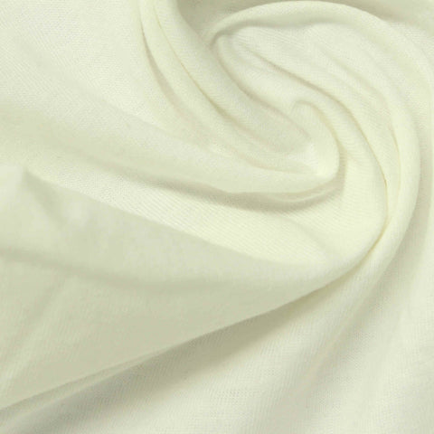 Cotton Polyester Jersey Knit Fabric, 170 gsm, 175 cm — White