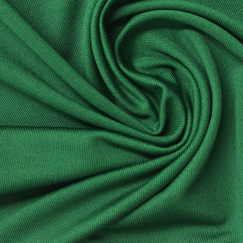 Polyester Stretch Milk Silk Knit Fabric, 160 gsm, 160 cm — Green