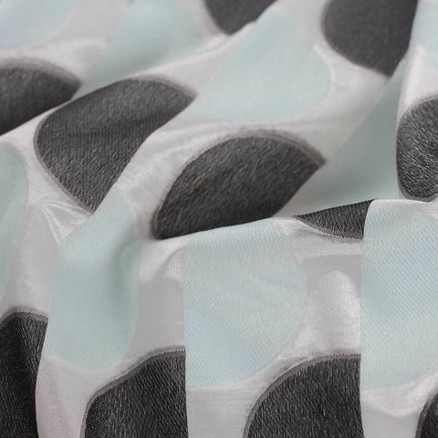 Striped Polyester Nylon Woven Fabric, 82 gsm, 145 cm — Grey