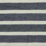 Blue Horizontal-Stripe Jersey Knit, Poly-Viscose — photo 2