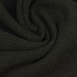 Polyester Viscose Waffle Knit Fabric, 230 gsm, 160 cm — Black — photo 2