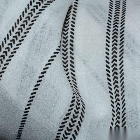 Black Chevron Chiffon, Polyester