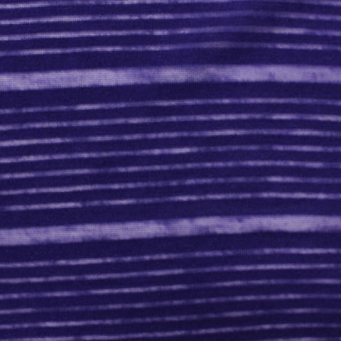 Purple Horizontal-Stripe Jersey Knit, Cotton-Poly