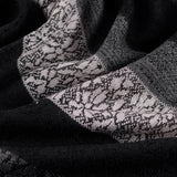 Black Horizontal-Stripe Jacquard, Poly-Viscose — photo 2