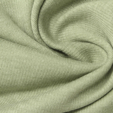 Light Sage Rib Knit, Poly-Cotton