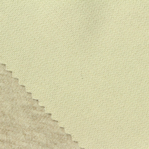 Polyester Viscose Stretch Interlock Knit Fabric, 275 gsm — Beige