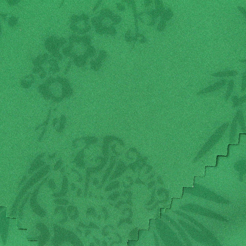 Green Floral Jacquard, Polyester
