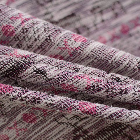 Purple Floral Jacquard, Poly-Cotton, 220 gsm, 160 cm