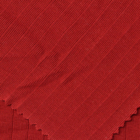100% Cotton Rib Knit Fabric, 225 gsm, 175 cm — Red