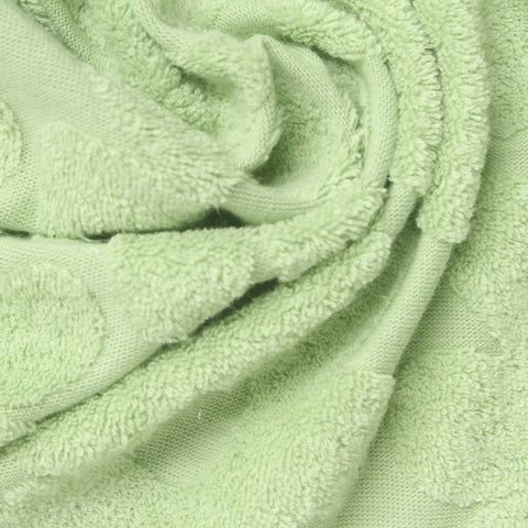 Light Green Floral Jacquard, Cotton-Poly, 250 gsm