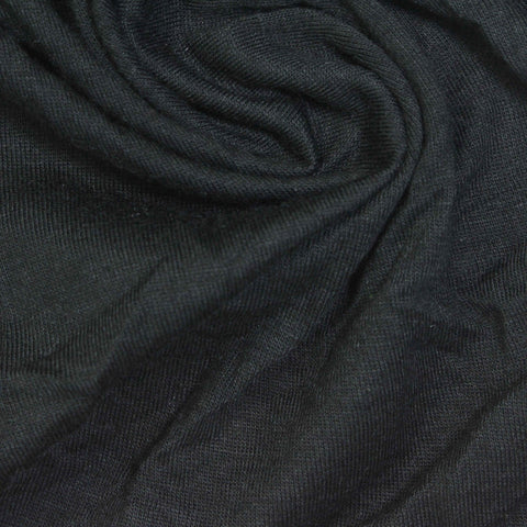 Cotton Polyester Jersey Knit Fabric, 130 gsm, 160 cm — Black