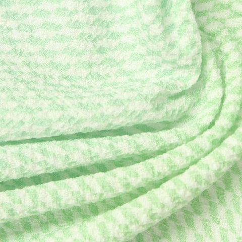 Light Green Houndstooth Crepe