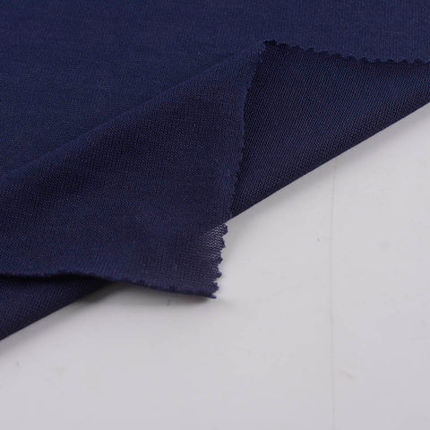 Polyester Viscose Jersey Knit Fabric, 122 gsm — Navy, ref EF-201736