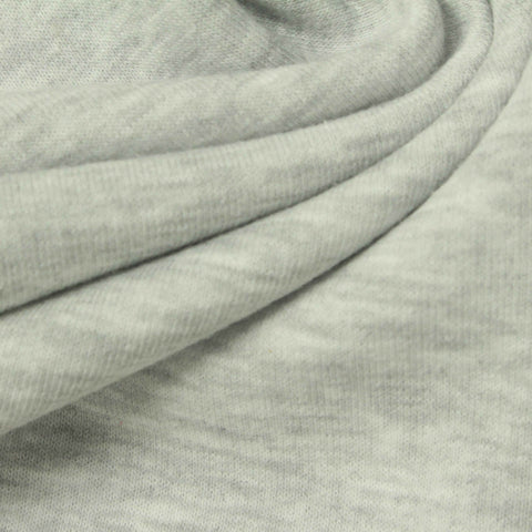 Light Grey Marl French Terry, Cotton-Poly, 250 gsm, 160 cm