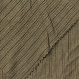 Viscose Stretch Rib Knit Fabric, 300 gsm, 115 cm — Khaki — photo 2