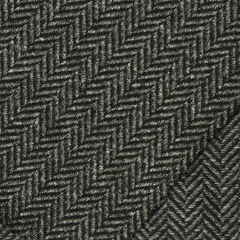 Dark Grey Chevron Jersey Knit, Polyester